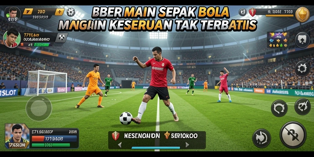 Screenshot 171SLOT menampilkan aksi seru di lapangan sepak bola.