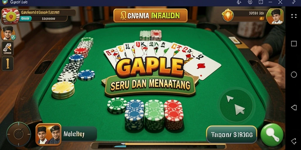 Tampilan gameplay Gaple yang seru dan interaktif.