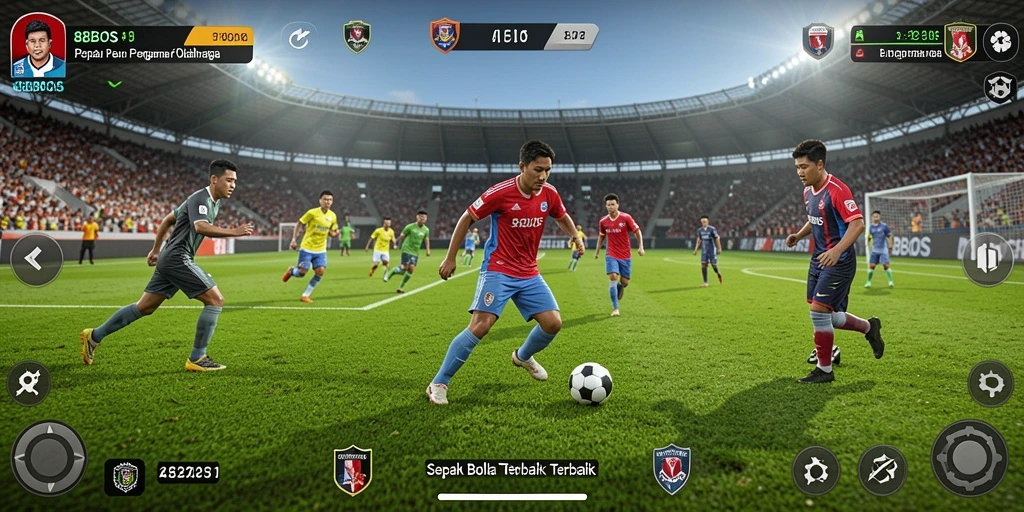 Gameplay 88BOS dengan aksi sepak bola yang mendebarkan.