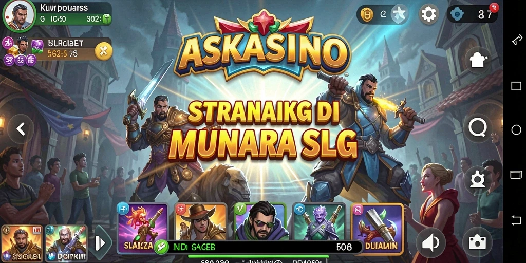 Tampilan gameplay menarik dari ASKASINO yang menunjukkan strategi dan pengelolaan sumber daya.