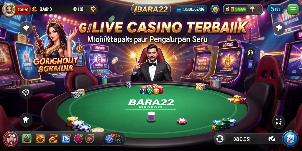 Gameplay seru BARA22 dengan dealer langsung dan interaksi sosial.