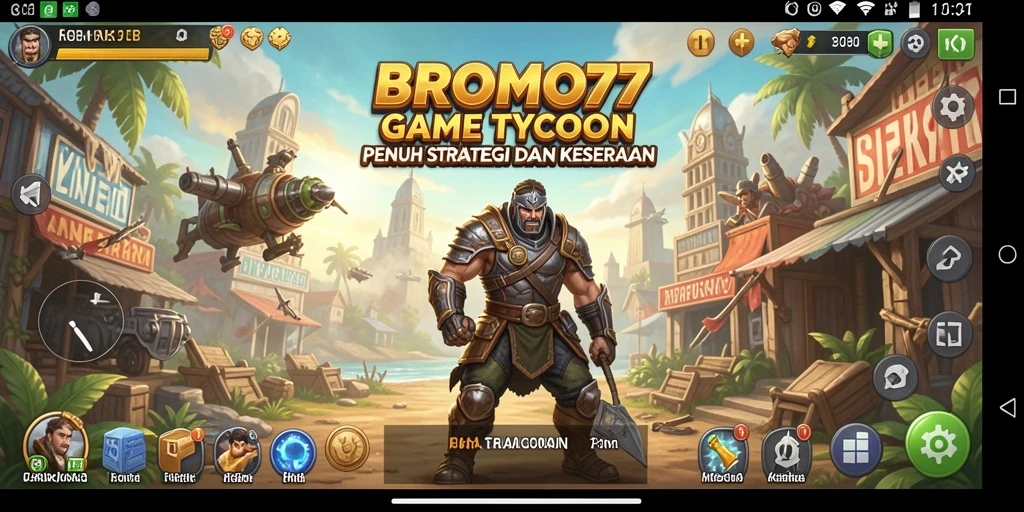Tampilan gameplay BROMO77 yang seru dan interaktif dalam dunia Tycoon.