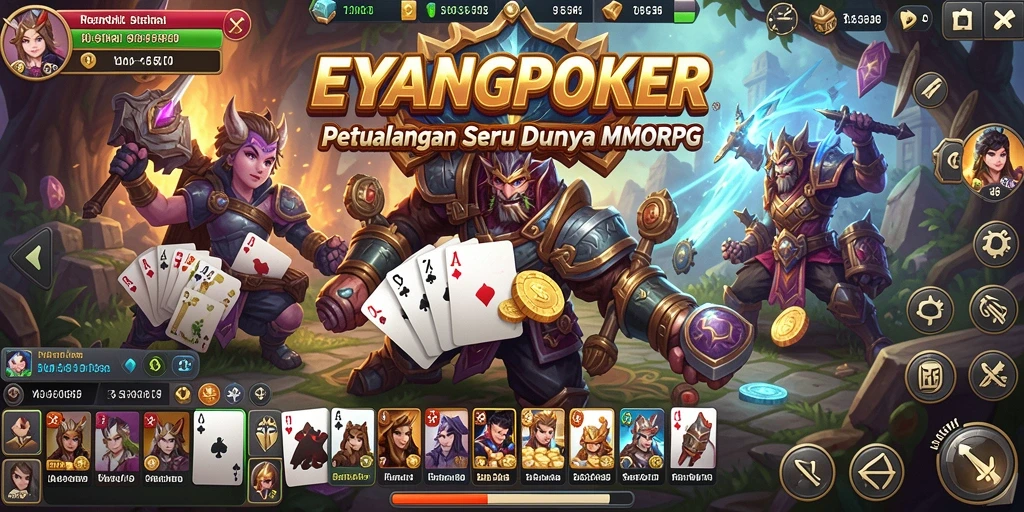Gameplay seru dari EYANGPOKER menghadirkan petualangan MMORPG menarik.