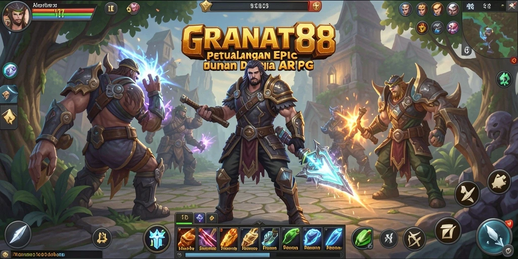 Screenshot permainan GRANAT88 menampilkan aksi pertempuran yang mendebarkan dalam dunia ARPG.