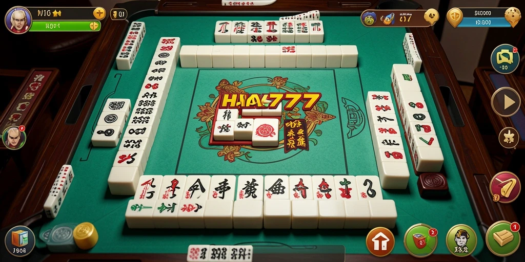 Tampilan gameplay HAYA777 dengan desain Mahjong yang menarik.