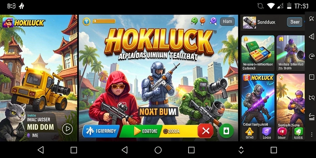Tampilan antarmuka HOKILUCK yang bersih dan intuitif untuk pengguna.