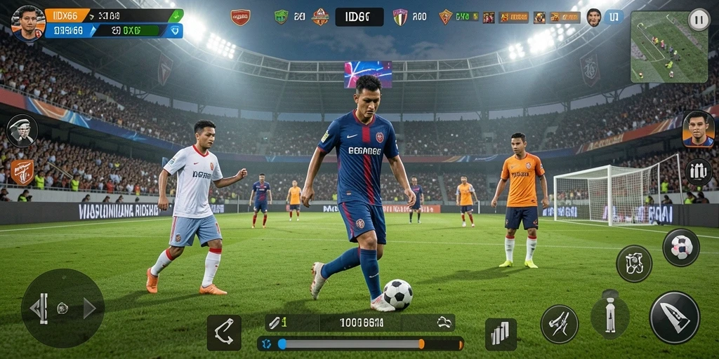 Tampilan menakjubkan dari permainan sepak bola di IDX66.