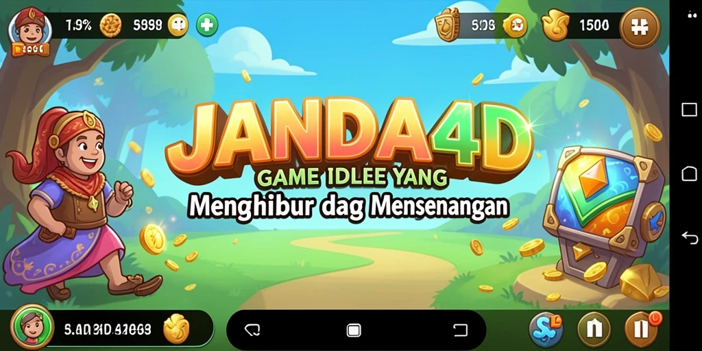 Tampilan gameplay JANDA4D yang penuh warna dan menarik.