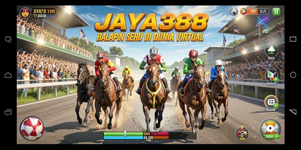 Screenshot gameplay JAYA388 yang menampilkan balapan seru.