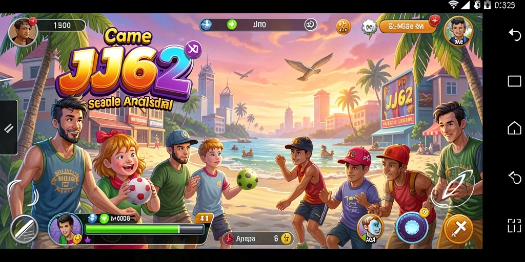 Tampilan gameplay seru dan adiktif dari JJ62 dalam genre Arcade.