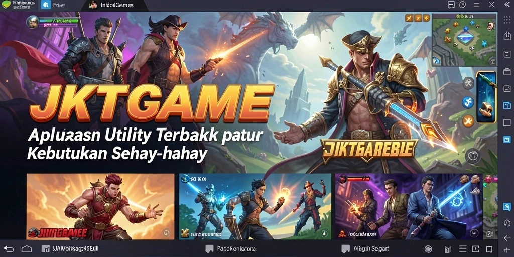 Tampilan antarmuka JKTGAME yang intuitif dan memudahkan navigasi.