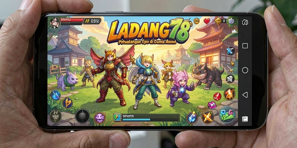 Tampilan menawan dari gameplay <strong>LADANG78</strong> yang penuh dengan karakter anime.