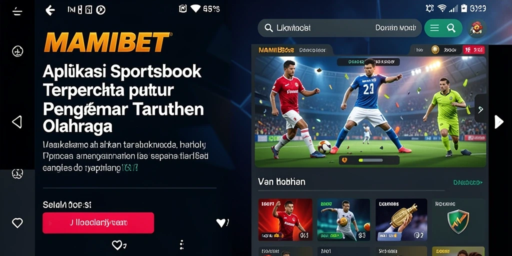 Tampilan antarmuka MAMIBET yang menarik dan interaktif saat taruhan olahraga.