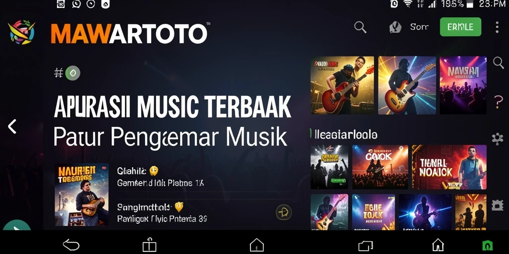 Tampilan screenshot utama MAWARTOTO dengan fitur musik terbaru.