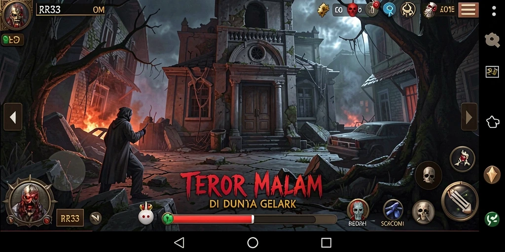 Screenshot gameplay RR33 yang menunjukkan suasana mencekam.