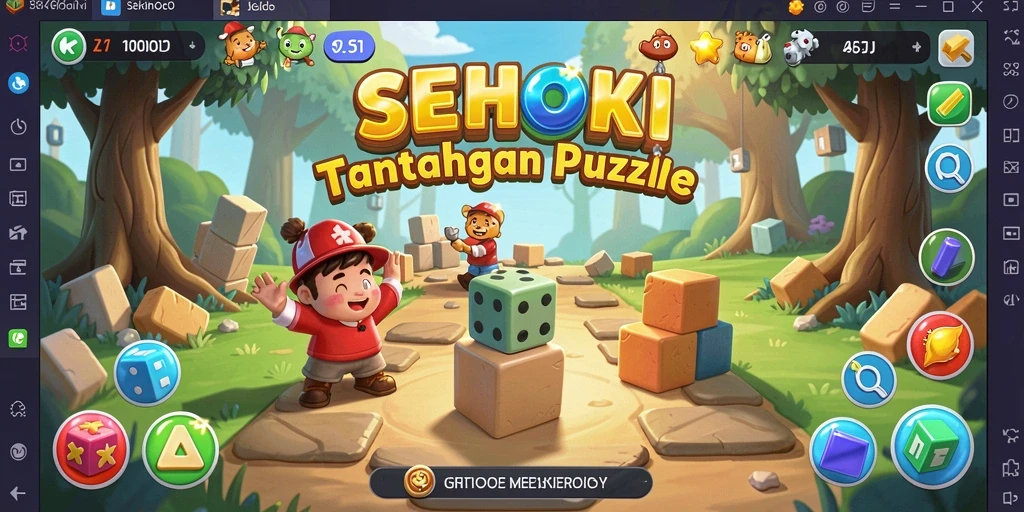 Tampilan screenshot SEHOKI yang menunjukkan serunya gameplay Puzzle.