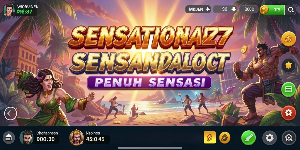 Tampilan gameplay slot SENSATIONAL77 yang memukau dan mengasyikkan.