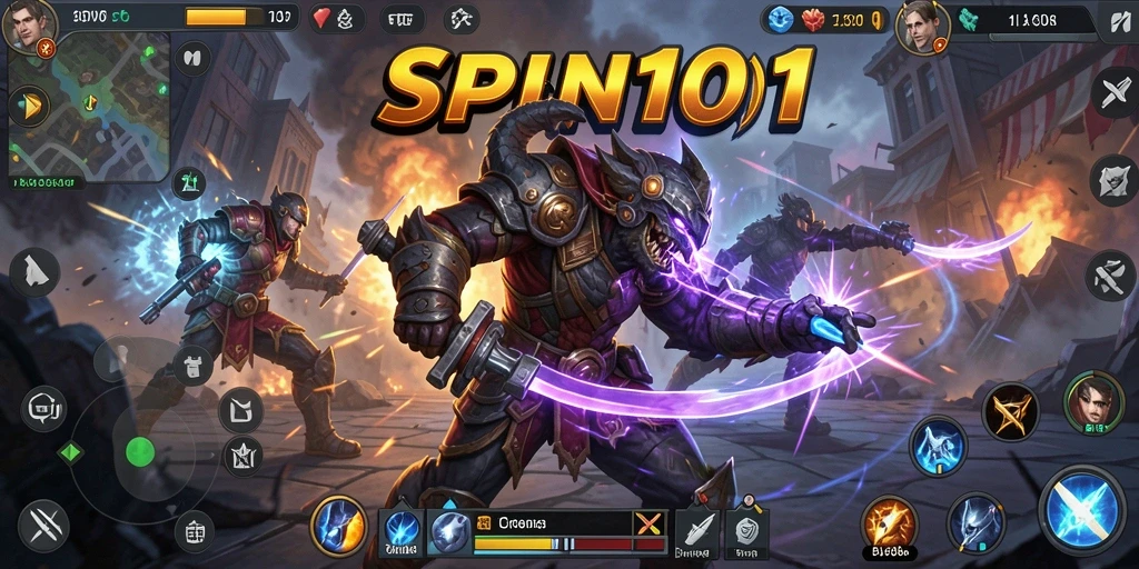 Screenshot gameplay SPIN101 yang intens dan mendebarkan.