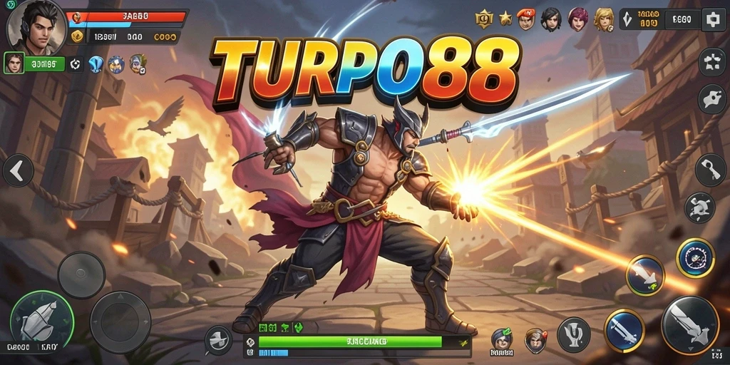 Gameplay pertarungan epik di TURBO88 yang mengagumkan.