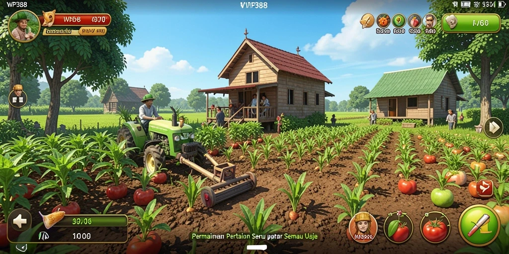 Tampilan gameplay WP888 yang menakjubkan dari dunia pertanian.